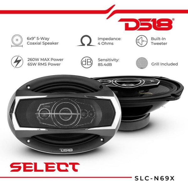 BOCINAS coaxial de SLC-N69X 5 vías de 6x9
